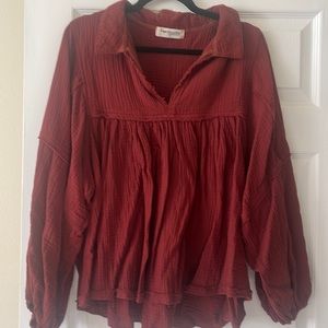 Cute crimson- maroon shirt